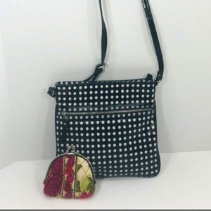 50% OFF  Polka Dot Crossbody bag with Vera Bradley coin purse